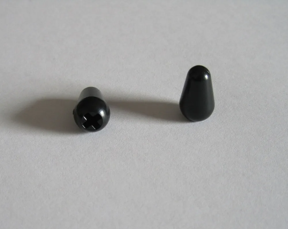 

KAISH 10pcs ST Pickup Switch Tip Knob Black USA Size Caps for American