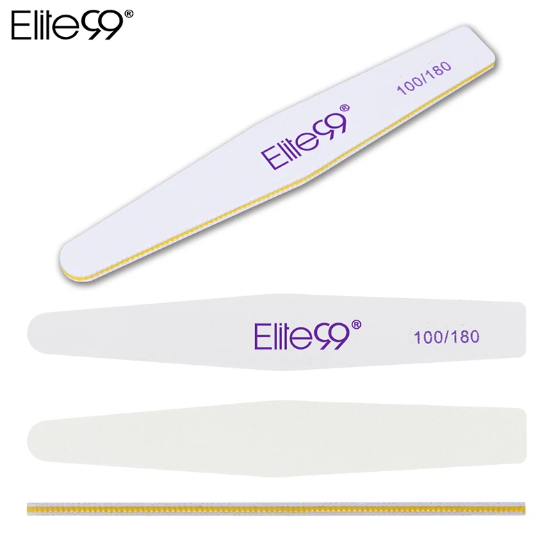 Шлифовальная Пилка Elite99 5 шт./лот для дизайна ногтей 100/180 Грит с изогнутыми боками