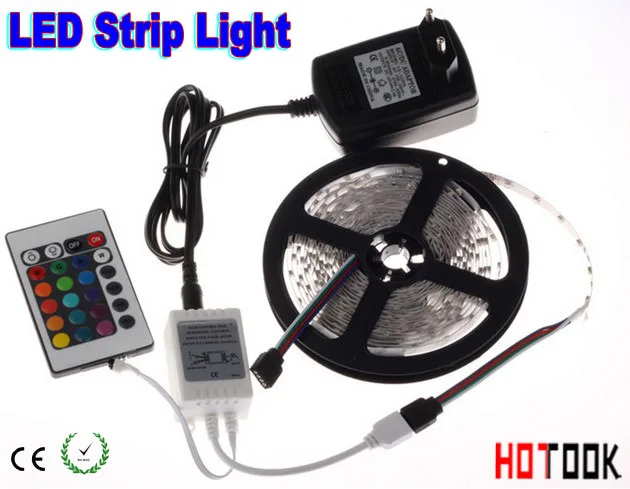 Светодиодная лента 5 м цвета: красный зеленый синий белый 2835 12 В|adapt picture|rgb hdrgb switch |