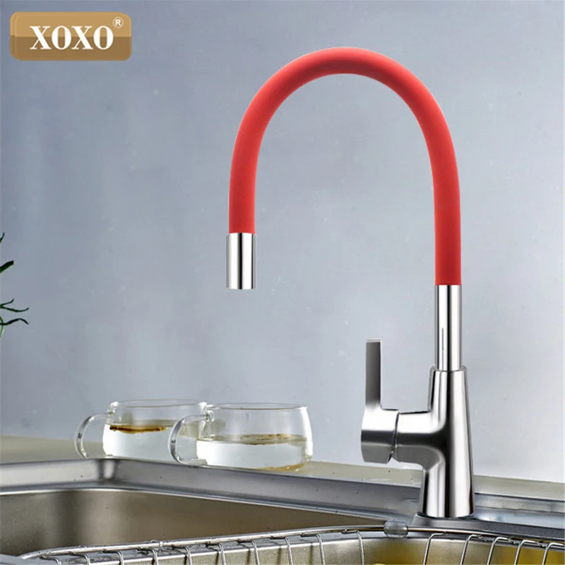 Смеситель для кухни XOXO 1301R 7 цветный смеситель из силикагеля холодной и горячей