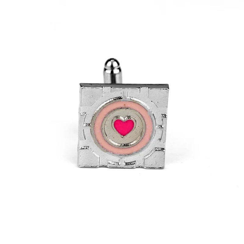 Запонки MQCHUN мужские с розовым сердцем и эмалью ювелирные украшения для свадьбы