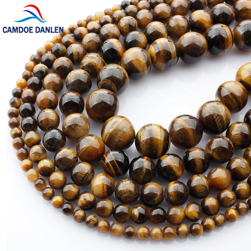 Ожерелье и браслет из натурального камня тигровый глаз 4/6/8/10/12/14 мм|round beads|necklace