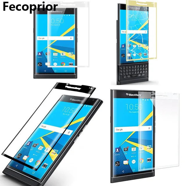 Fecoprior Priv 3D изогнутый край полная защита экрана закаленное стекло для BlackBerry черная