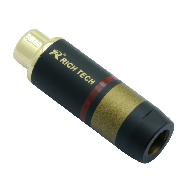 2 шт./1 пара Роскошные RCA Jack медь гнездо позолоченные аудио адаптер синий и красный