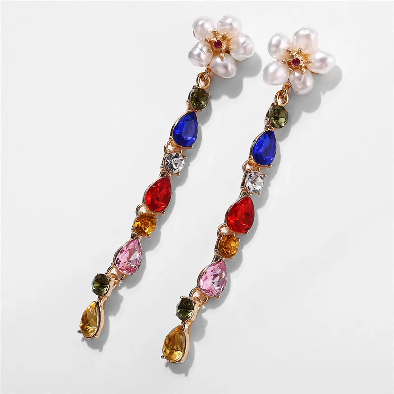 TOP Earrings 4 17 км большие золотые ZA Висячие серьги для женщин девушка кристалл оболочки имитация жемчуга висячие серьги модные свадебные украшения - Окраска металла: TOP Earrings 4