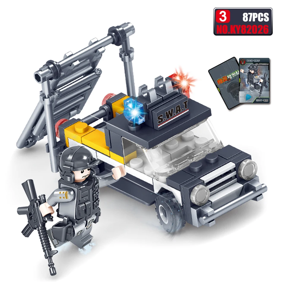 363 шт. полицейская станция SWAT военная серия 3D модель строительные блоки DIY
