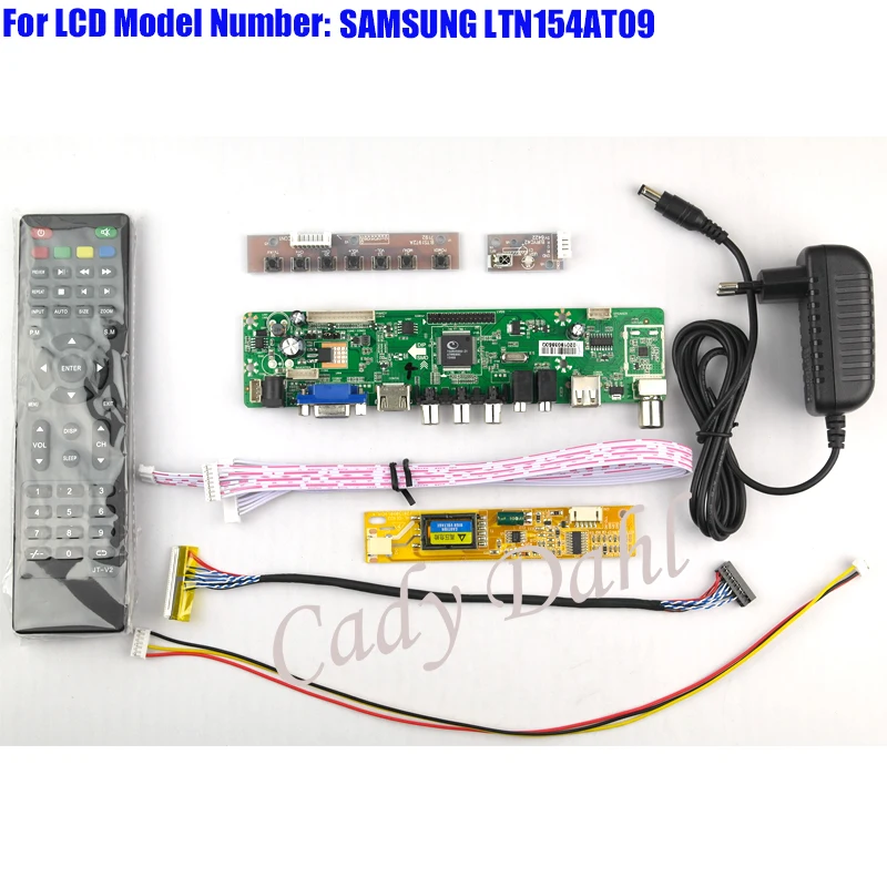 HDMI CVBS rf USB VGA AV ТВ плате контроллера + инвертор LVDS кабель пульт дистанционного