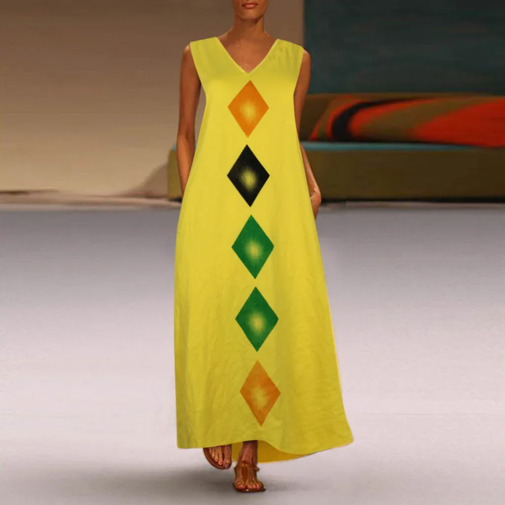 Женские модные платья летнее макси платье женское повседневное длинное без