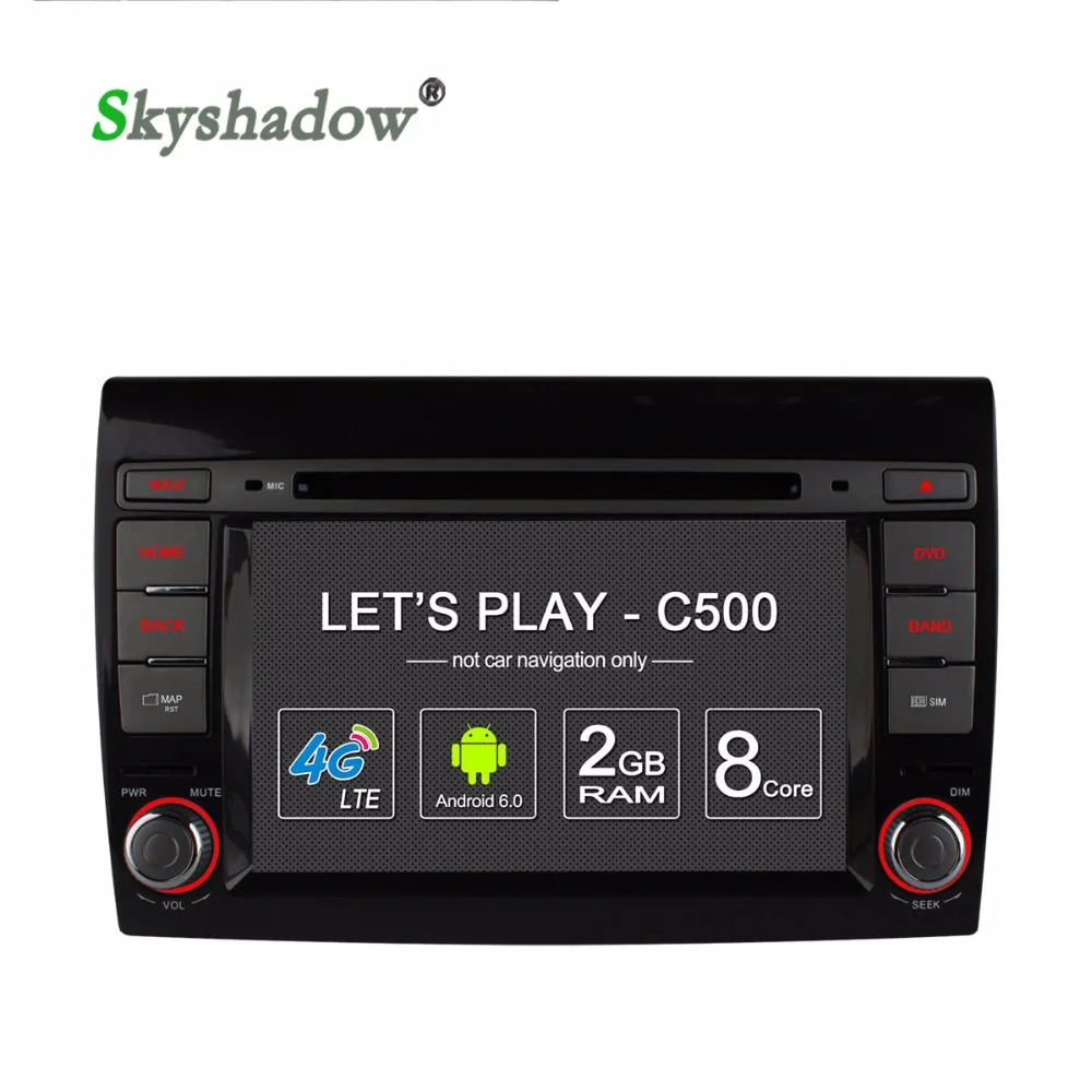 Ownice c500 1024*600 Android 6.0 dvd плеер Автомобиля 8 Core Для Fiat Bravo 2011 2012 2013 2014 GPS WIFI BT Радио 4 Г 2ГБ