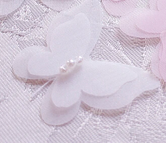 White 10 шт. кружева бабочки пришить патчи для одежды DIY свадебная декоративная вышитая нашивка-аппликация Одежда Наклейки значки HB183 - Цвет: White