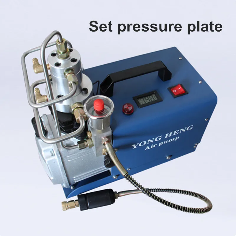 Preise Einstellbare Auto-Stop 4500PSI 300 Bar 220 V Elektrische Hochdruck PCP Gewehr Luftpumpe Wasser Kühlung Luftgewehr Scuba Luft Komprimieren