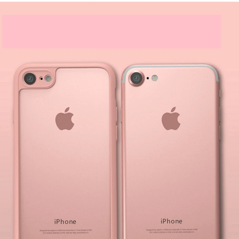 Чехол для iPhone7 X 6S 6 8 чехол телефона Two in One Plus матовый мягкий цветной Мягкий край TPU +