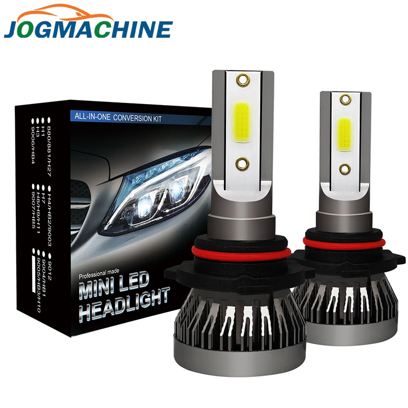 Мини светодиод машины лампы для фар H1 H7 H8 H11 противотуманные фары 9012 HB3 9006 HB4 Auto 6000K