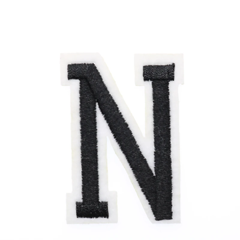 N 26 Английских Букв вышивка гладильная нашивка дизайн нашивка вышивка DIY Одежда ковбойская шляпа рюкзак модная ткань - Цвет: N