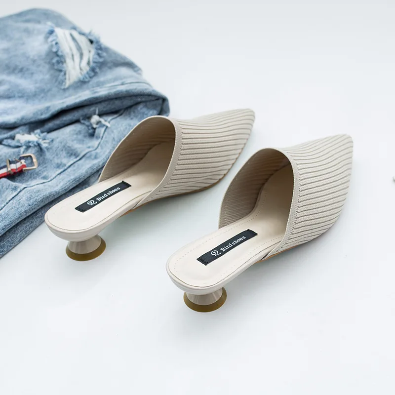 2019 Модные женские Босоножки с открытым носком сезон весна-лето шлепанцы со