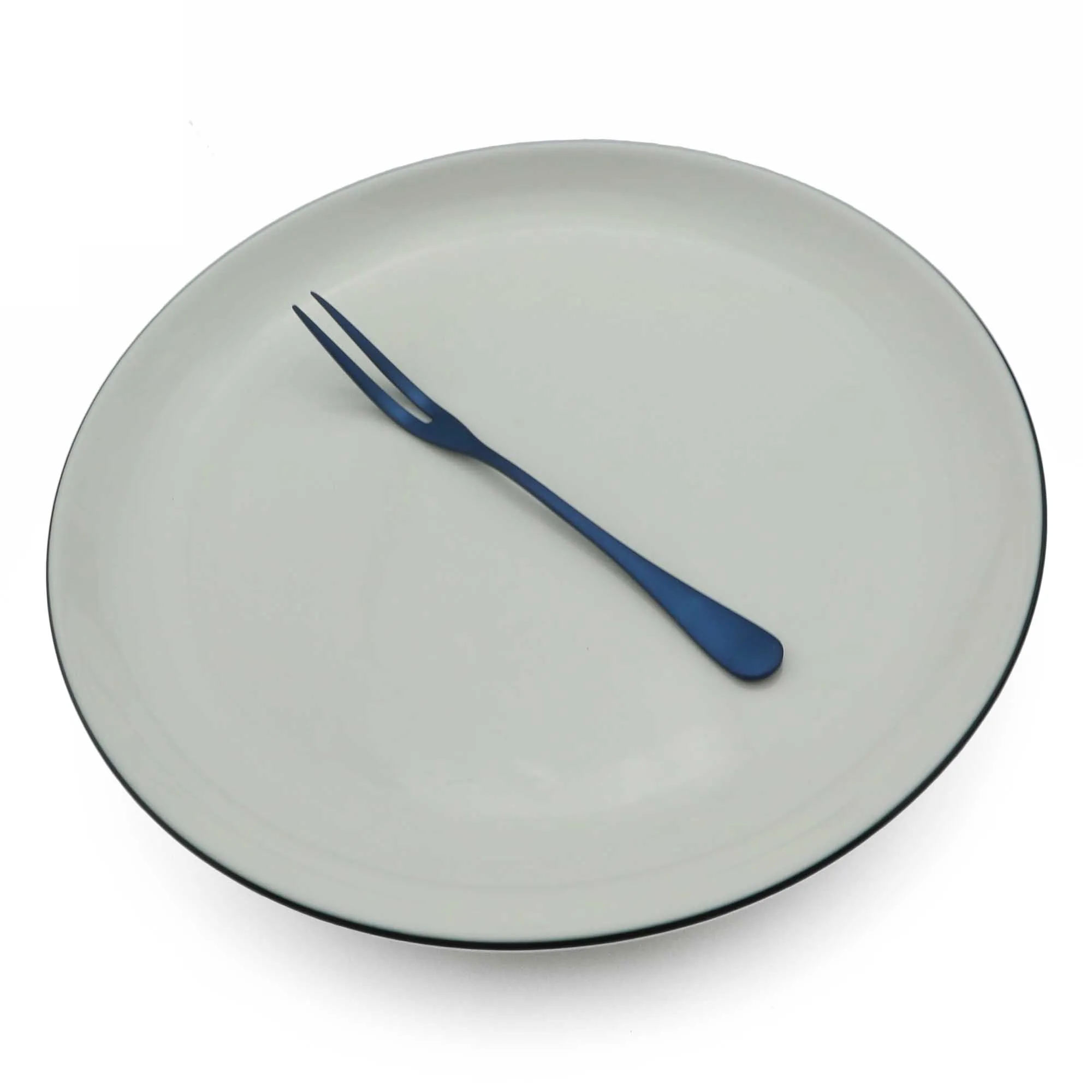 Fruit Fork 1 шт Матовый Синий Нержавеющая сталь вилка и Стейк-нож ложка Ресторан Столовый Текстиль для отеля столовые сервизы Кофе торт ложка, чайная ложка - Цвет: Fruit Fork