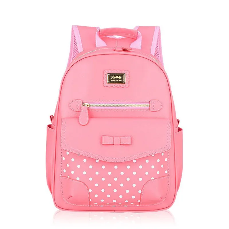Cute Children Backpacks For Kids 1-6 Grade Orthopedic Knapsack High Quality PU Children's Satchel Girls School Bags Portfolios | Багаж и
