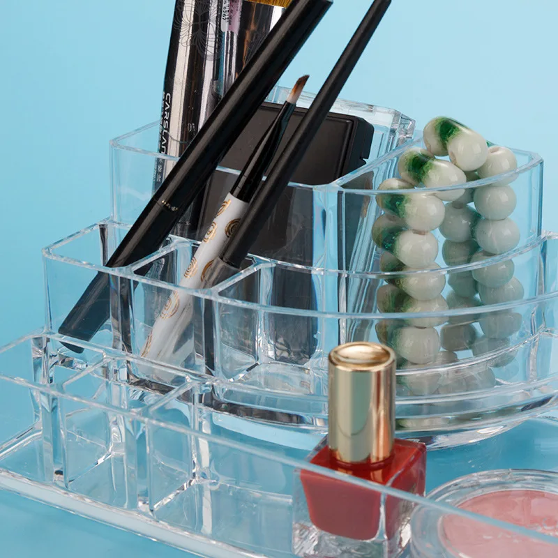 LIYIMENG Desk Organizer Makeup Storage Desktop Jewelry Box Acrylic Drawer Boxes Home Diy Decor Collection Tin Rouge Container | Дом и сад
