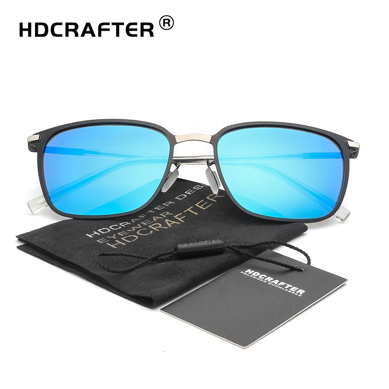 Квадратные большие солнцезащитные очки HDCRAFTER Мужские поляризационные 2018