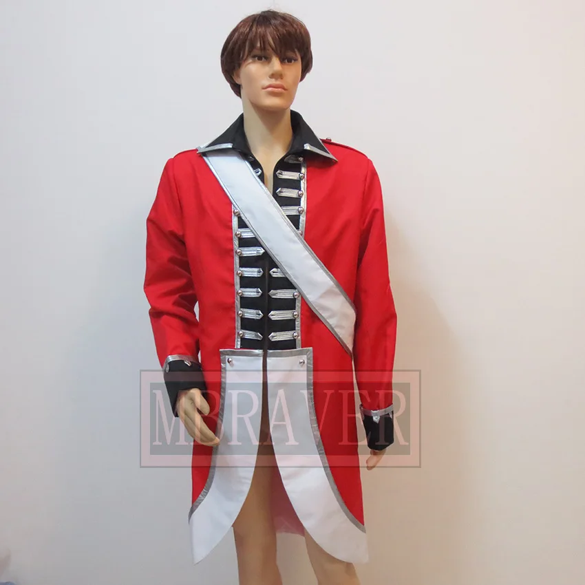 Красная Военная Униформа времен британской войны за независимость Axis Powers костюм