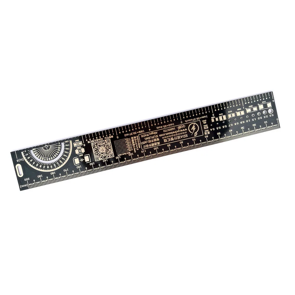 10 шт. Многофункциональный PCB линейка EDA измерительный инструмент Высокая точность транспортир 20 см черный