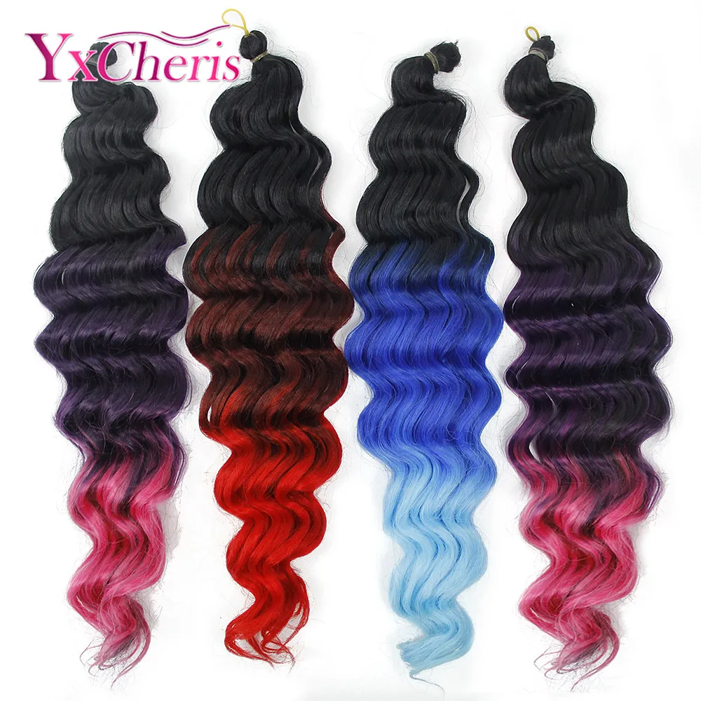 

Синтетические косички для наращивания, мягкие плетеные волосы, длинные глубокие пучки, канекалон