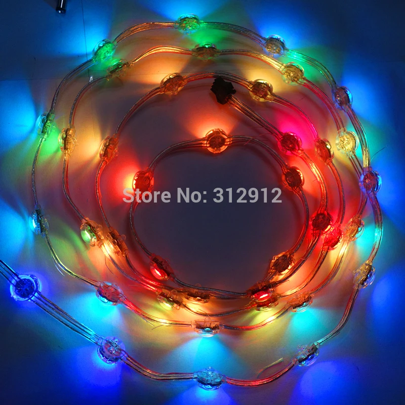 50 мм шаг IP68 WS2812B светодиодный умный свет адресуемый rgb полный цвет DC5V вход 40 шт.|ip68