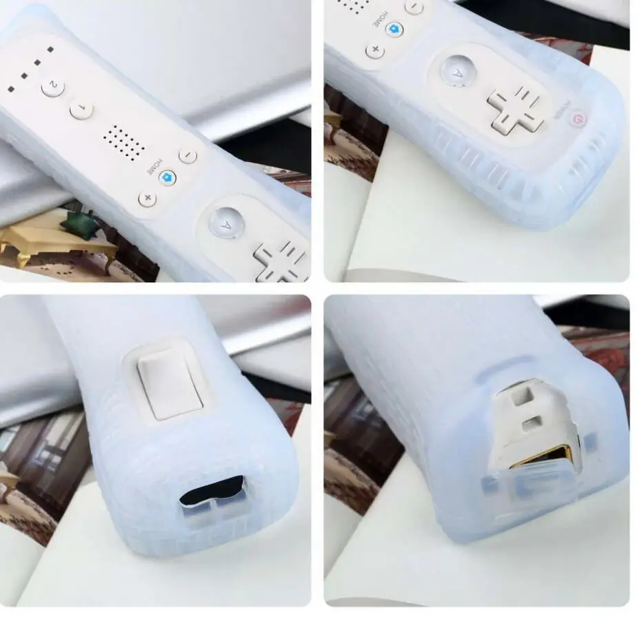 1 шт. белый Беспроводной дистанционного Nunchuck контроллер для Nintendo Wii игры + кожа