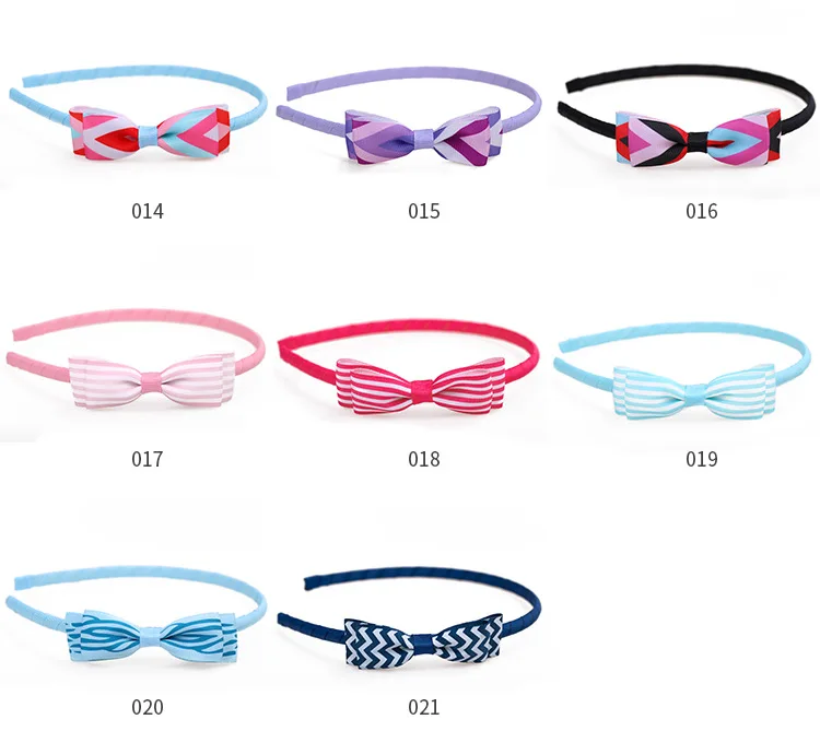 2018 Новое поступление Радужный Цвет бант для волос на жестких лентах лента-ободок