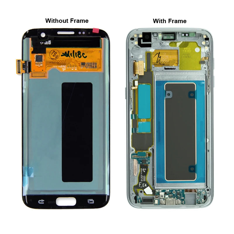 Оригинальный 5 ''Super AMOLED с рамкой для samsung Galaxy S7 edge G935V G935P G935A G935T ЖК дисплей