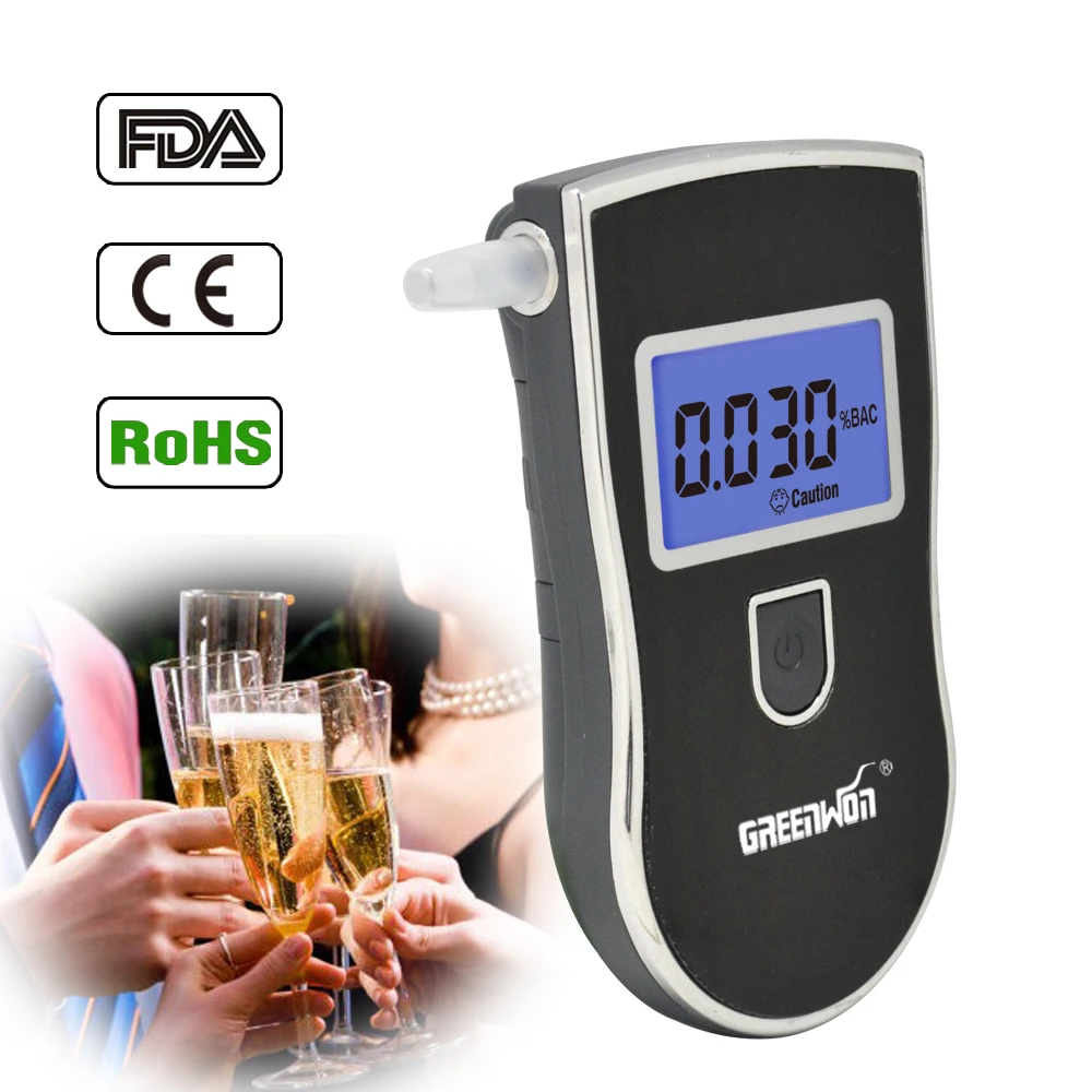 

GREENWON Prefessional Police Meter Gadgets Digital Breath Alcohol Tester Dropship Parking Car Detector Battery the Breathalyzer