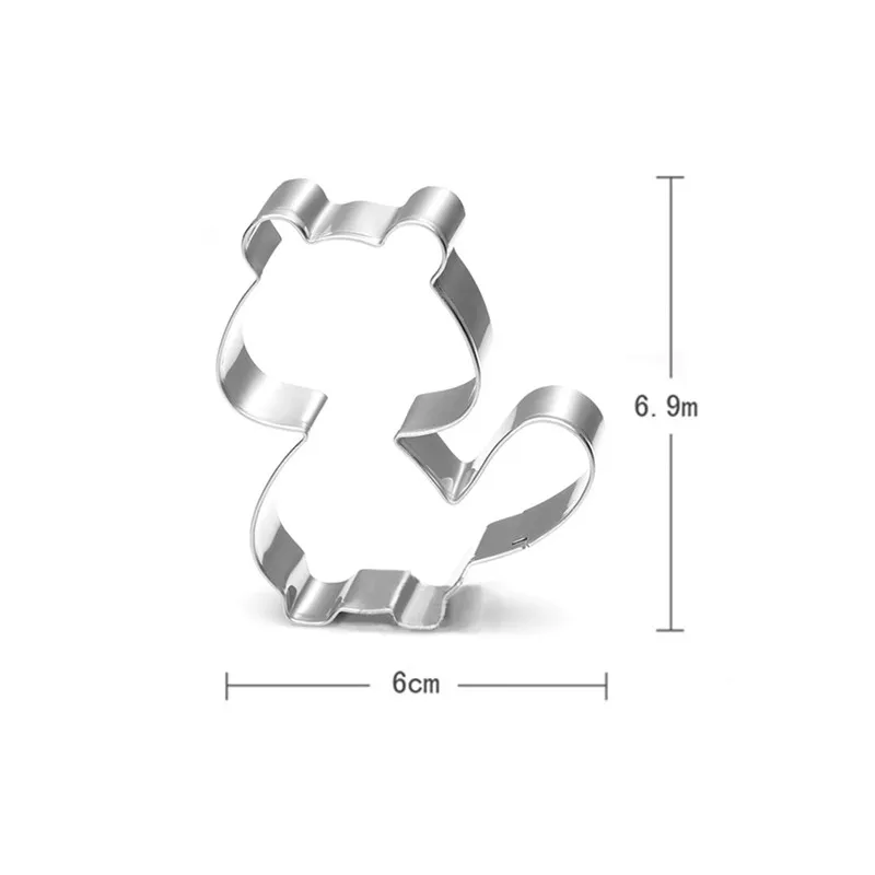 TTLIFE Raccoon Shaped Cookie Cutter Animal Stainless Steel Biscuit Mold Sugarcraft Pastry Baking Mould Cake Decorating DIY Tools | Дом и сад
