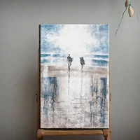 modern art abstract landscape abstract beach oil painting on canvas handmade modern living room wall decoration surfing before