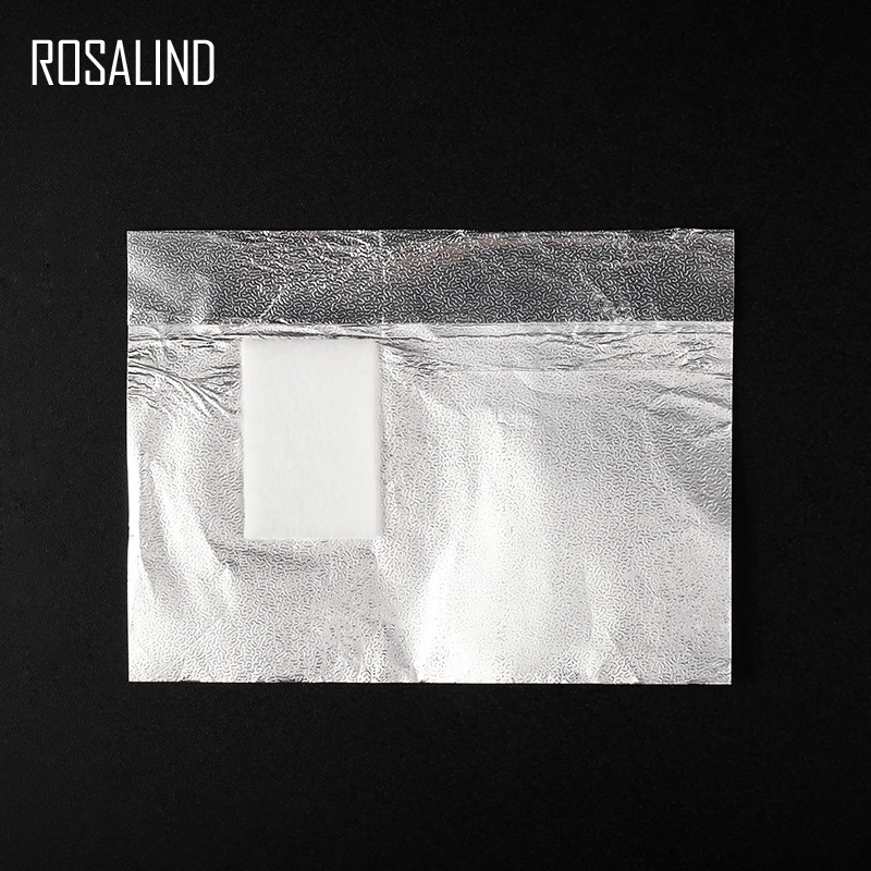 ROSALIND 50 шт./лот алюминиевые салфетки без ворса для маникюра хлопковая подкладка
