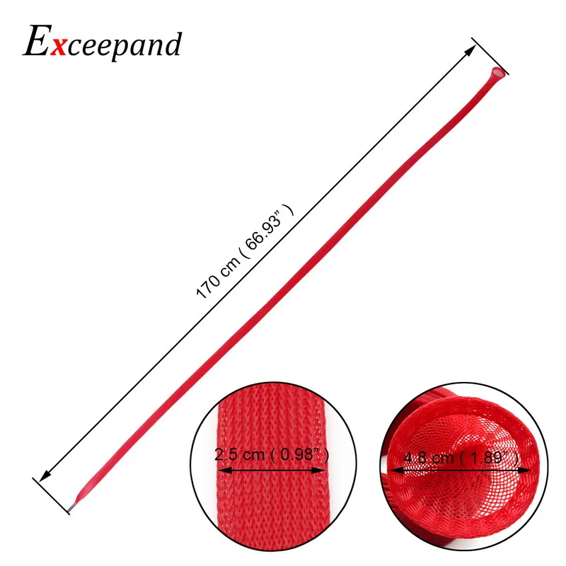 Бренд Exceepand, новинка, не запутывается, удочка, рукав, 170 см, 25 мм, ширина, литье, удочка, покрытие, полюс, Защитные носки
