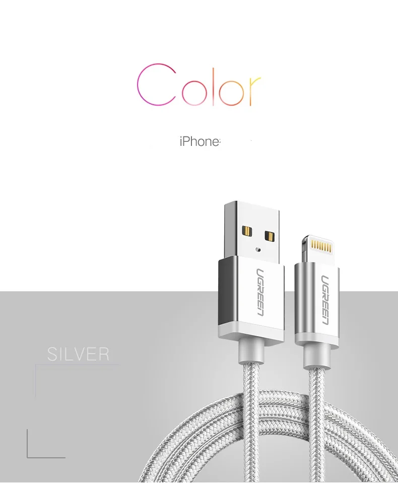 Ugreen MFi кабель USB для быстрой зарядки и передачи данных|Кабели USB| |