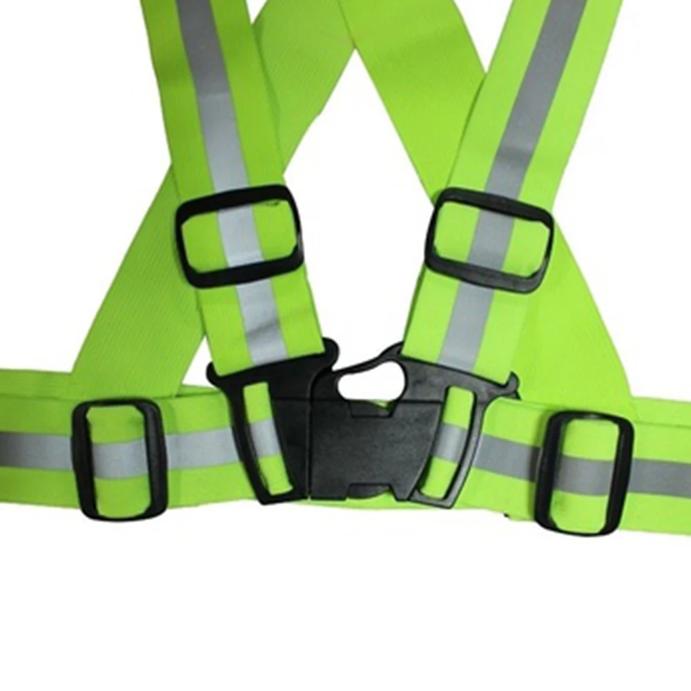 NEW Adjustable Reflective Night Running Riding Safety Vest Strap Cleaner Jacket Gear | Спорт и развлечения