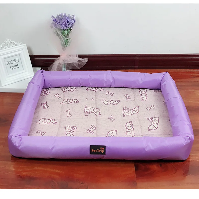 Cartoon Waterproof Cooling Dog Sleeping Bed Summer Anti-dirty Pet Mat Thicken Kennel For Large Small Dogs | Дом и сад
