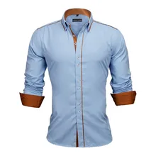 Для мужчин рубашки Европа Размеры Новые поступления Slim Fit