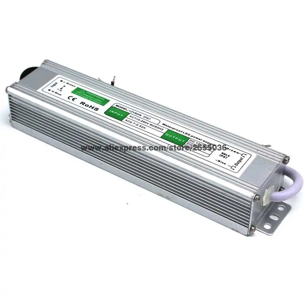 Водонепроницаемый IP67 переключатель питания с одним выходом 12 В 5 А 60 Вт