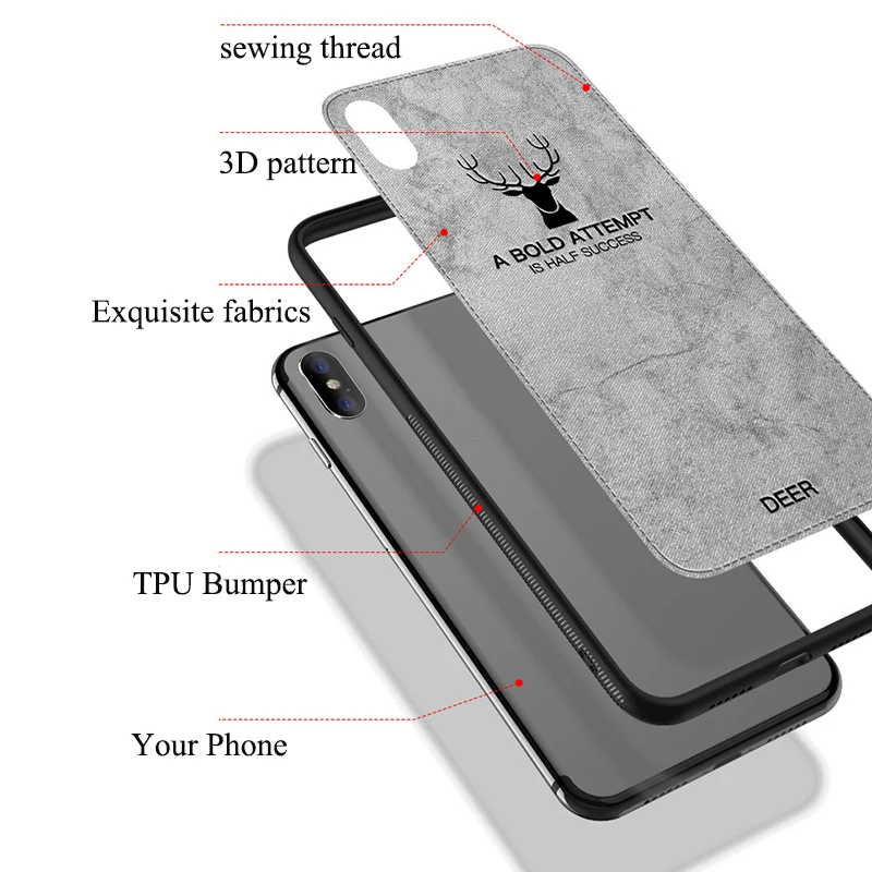 Алисубер олень ткань чехол для телефона iphone XR XS Max Бэтмен анти-пот Мягкий ТПУ