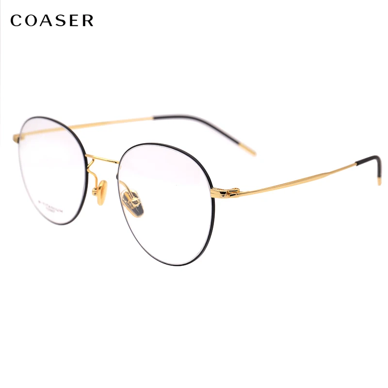 

Women's Glasses Frames Optical Spectacle Titanium Eyewear Vintage Round Designer Eyeglasses Stylish Prescription Female Glasses