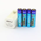 KENTLI 4 шт. 1,5 v 1180mWh AAA литий-ионный аккумулятор перезаряжаемый аккумулятор + 4 канала умный литий зарядное устройство