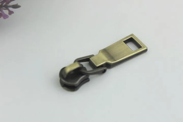 brushantiquebrass 20 шт. Модные 5# металлические ползунки для молнии для курток одежда молния голова тянет молния Ремонтный комплект DIY сумка Швейные аксессуары - Цвет: brushantiquebrass