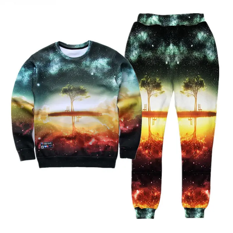 Модная толстовка с изображением тигра Галактики спортивный костюм для бега 3d