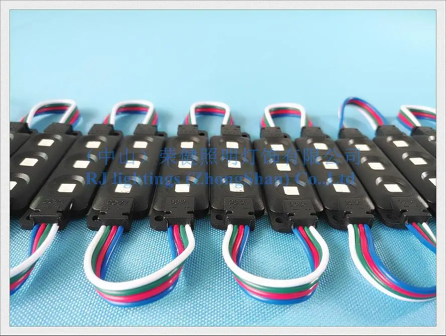 Светодиодный модуль Классическая впрыска Водонепроницаемая светодиодная лента RGB светодиодный модуль для знак SMD 5050 DC12V 0,72 W 3 светодиодный 68 мм* 20 мм* 5 мм черный стиль