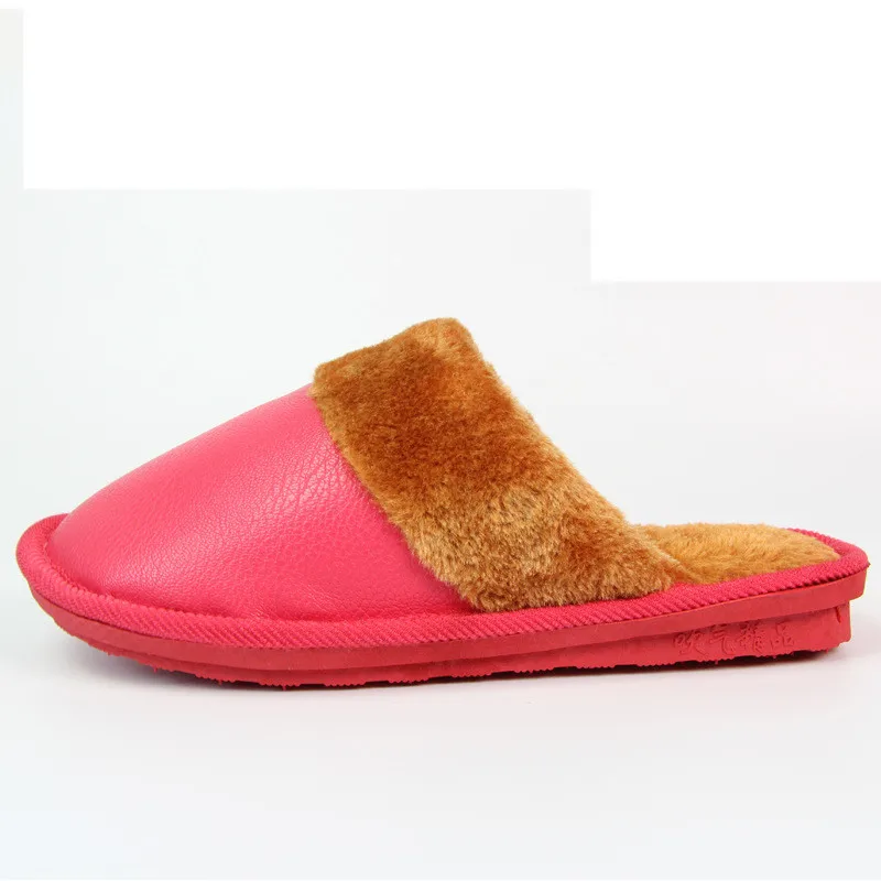 Водонепроницаемые теплые домашние тапочки для мужчин и женщин на осень зиму