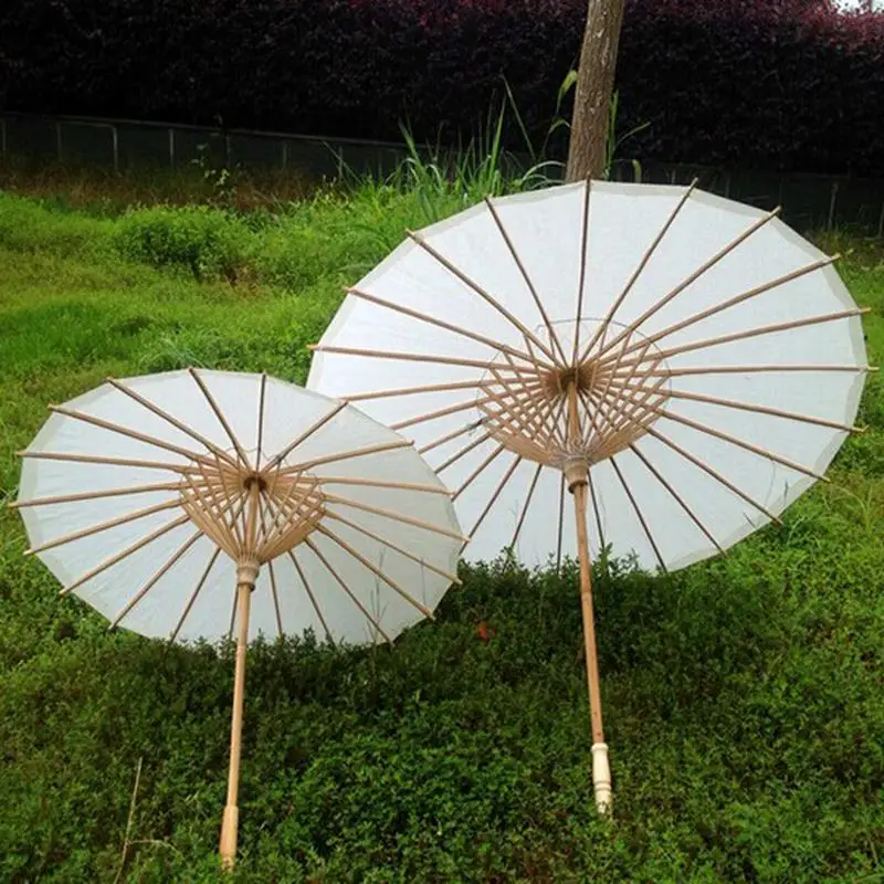 20 шт./лот Свадебный бумажный зонт ручной работы чистый цвет зонты с бамбуковой