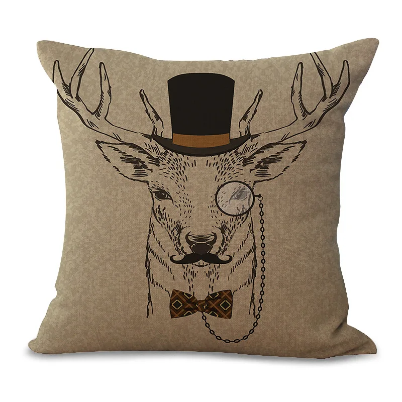 Декоративная Подушка Чехол Халат с капюшоном в виде животного живопись 17 5 дюймов