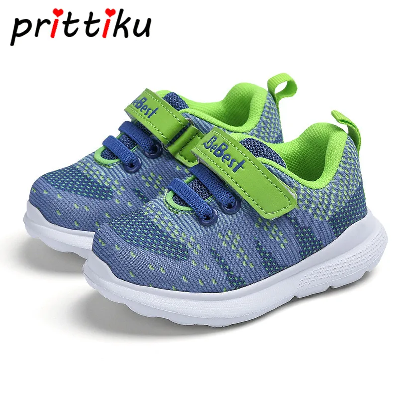 Кроссовки Детские сетчатые синего и зеленого цветов весна 2021 | Детская одежда